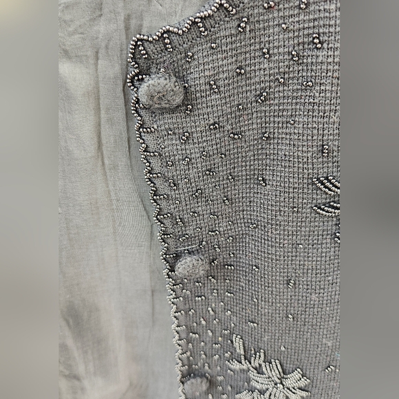 Vintage Gimbels Black Beaded Cardigan - Picture 4 of 10
